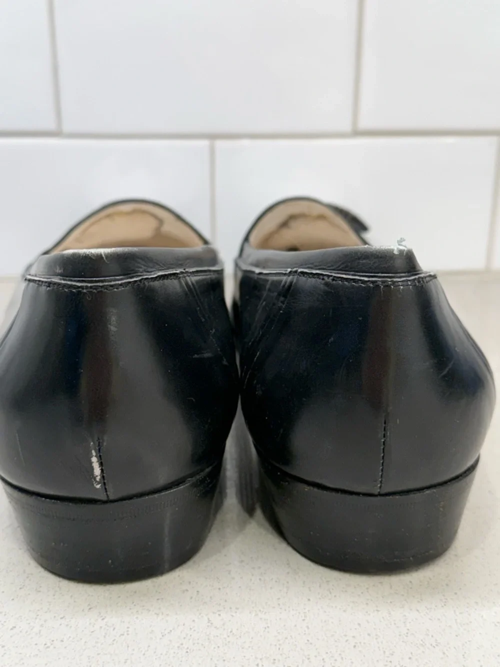 Vintage 80s RARE - Susan Bennis Warren Edwards Black and White Tassel Loafers